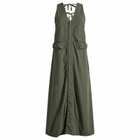 Beams Boy Women's Nylon Midi Dress in Olive