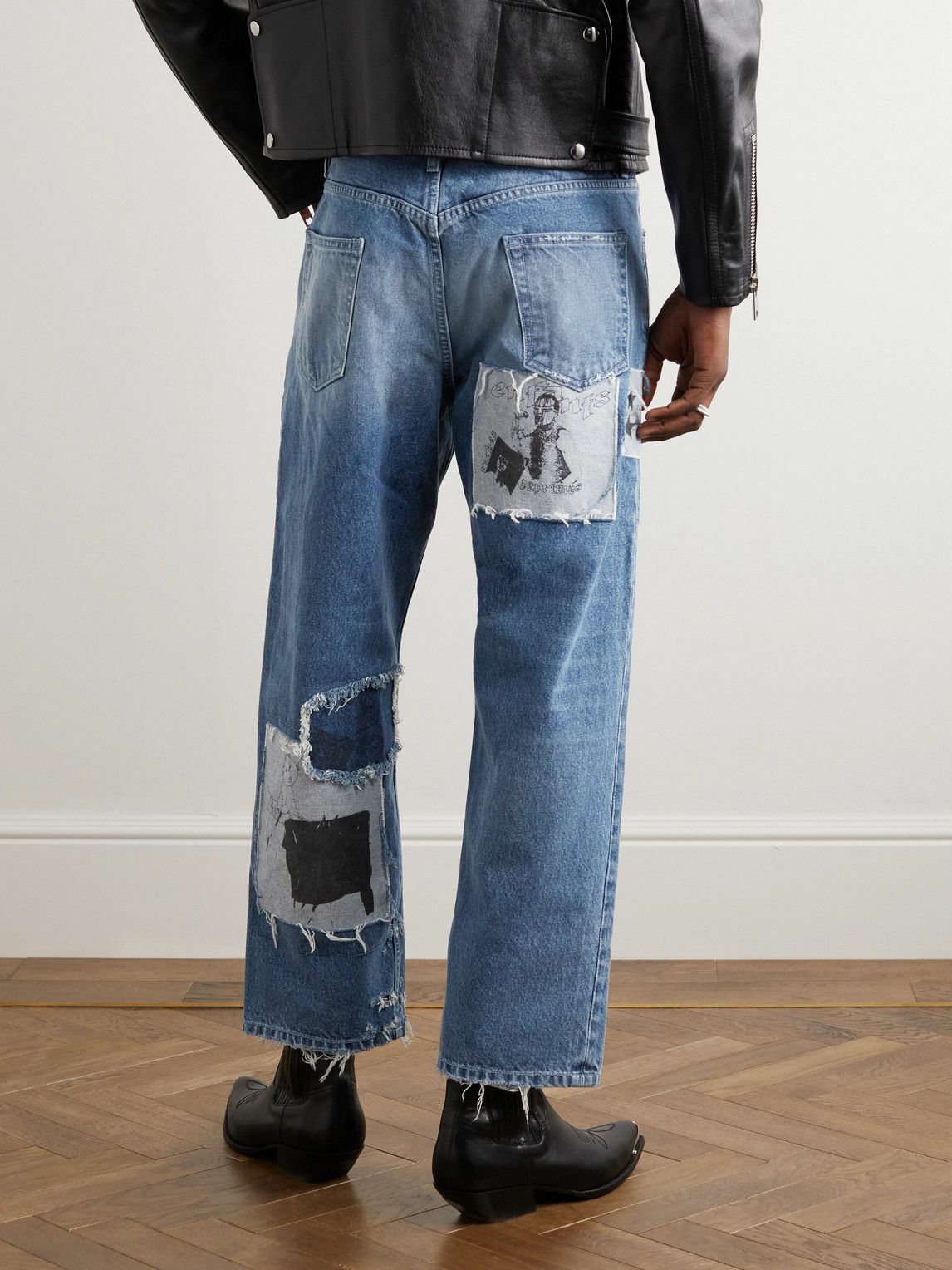 Enfants Riches Déprimés - Straight-Leg Distressed Patchwork Jeans ...