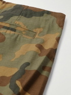 Greg Lauren - Wide-Leg Camouflage Cotton Cargo Trousers - Brown