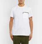 Berluti - Leather-Trimmed Cotton-Jersey T-Shirt - Men - White