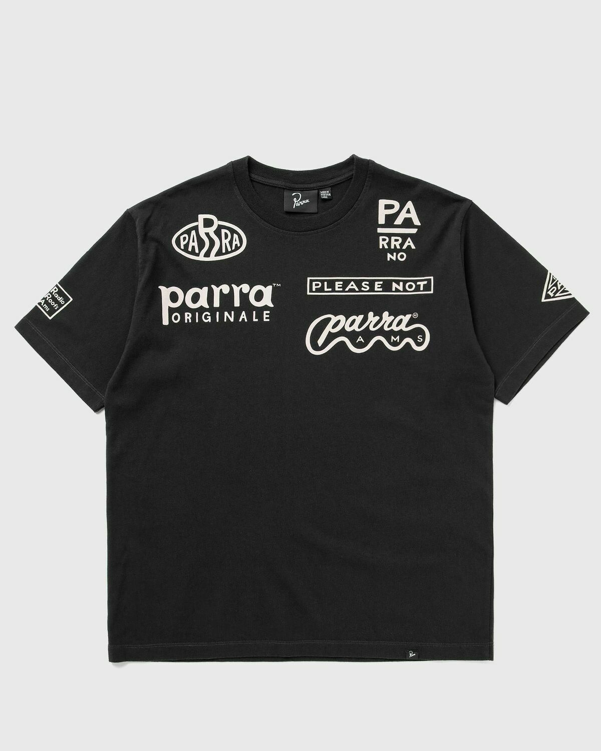 By Parra MEDIA TRAINING TEE Black Mens Shortsleefe