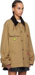 Andersson Bell Beige Guitar Printed Cotton Jacket