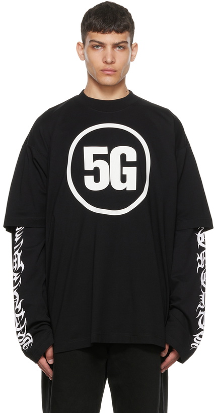 Photo: VETEMENTS Black '5G' T-Shirt