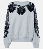 Dries Van Noten Embellished cotton jersey sweatshirt