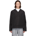 Boramy Viguier Black Cotton and Nylon Field Sweater