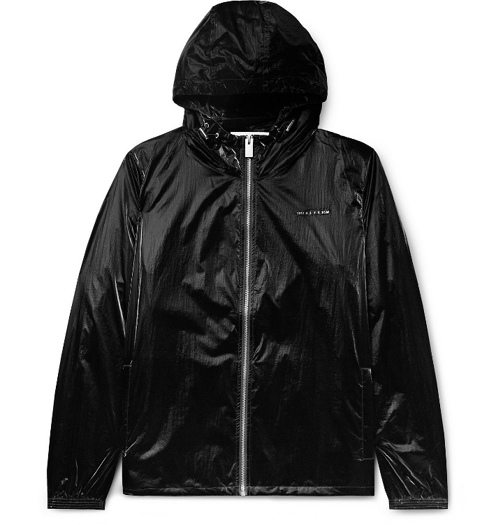 Photo: 1017 ALYX 9SM - Nightrider Logo-Appliquéd Shell Hooded Jacket - Black