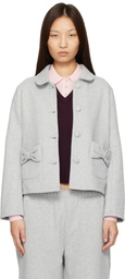 Sandy Liang Gray Knoll Jacket