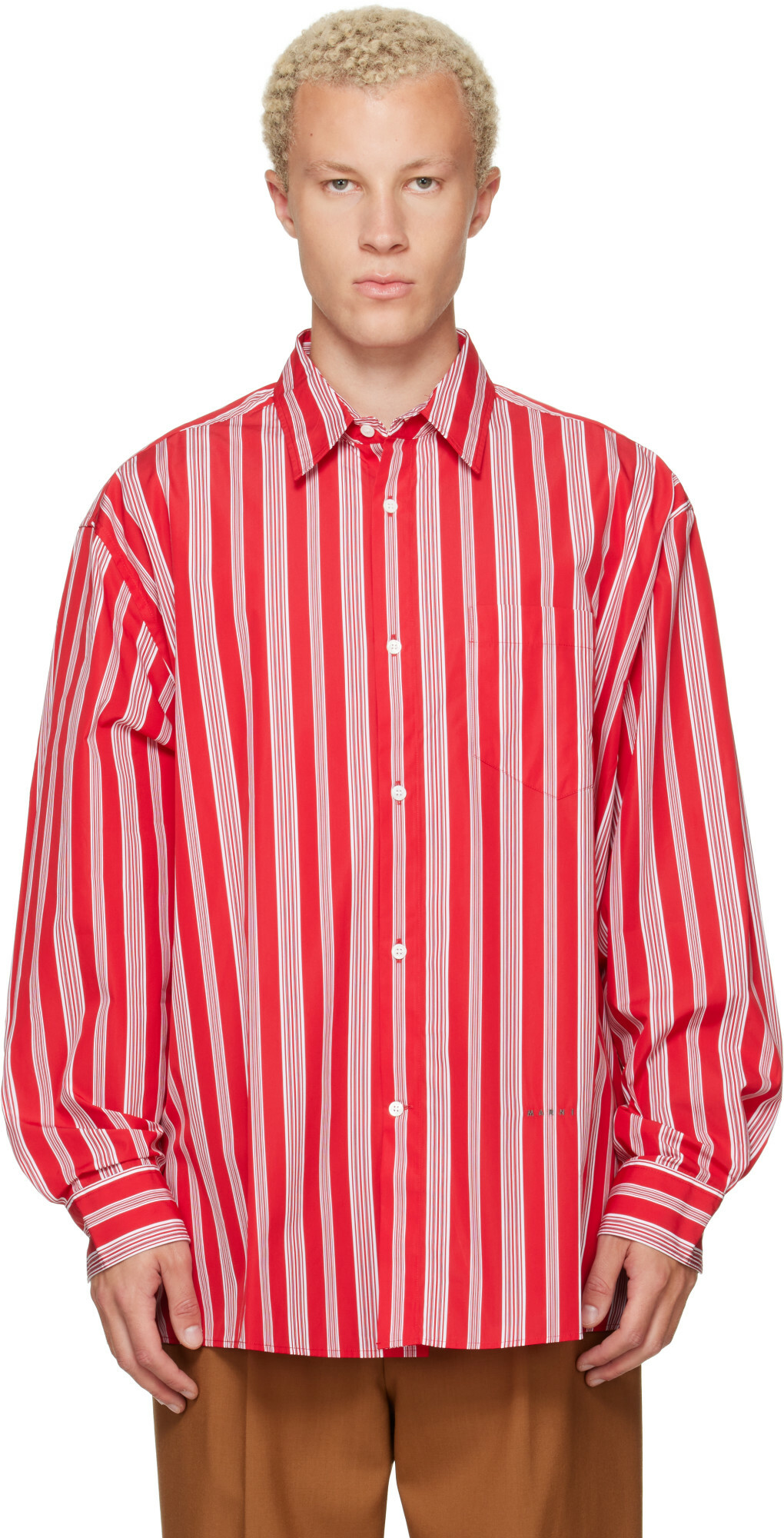 Marni Red Striped Shirt