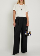 Khaite Kaia Wide-leg Wool Trousers Black