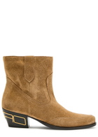 Etro Texan Suede Ankle Boots Brown