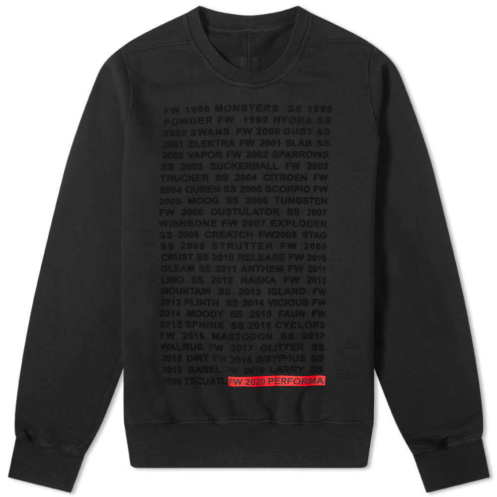 Rick Owens DRKSHDW Season Print Crew Sweat Rick Owens Drkshdw