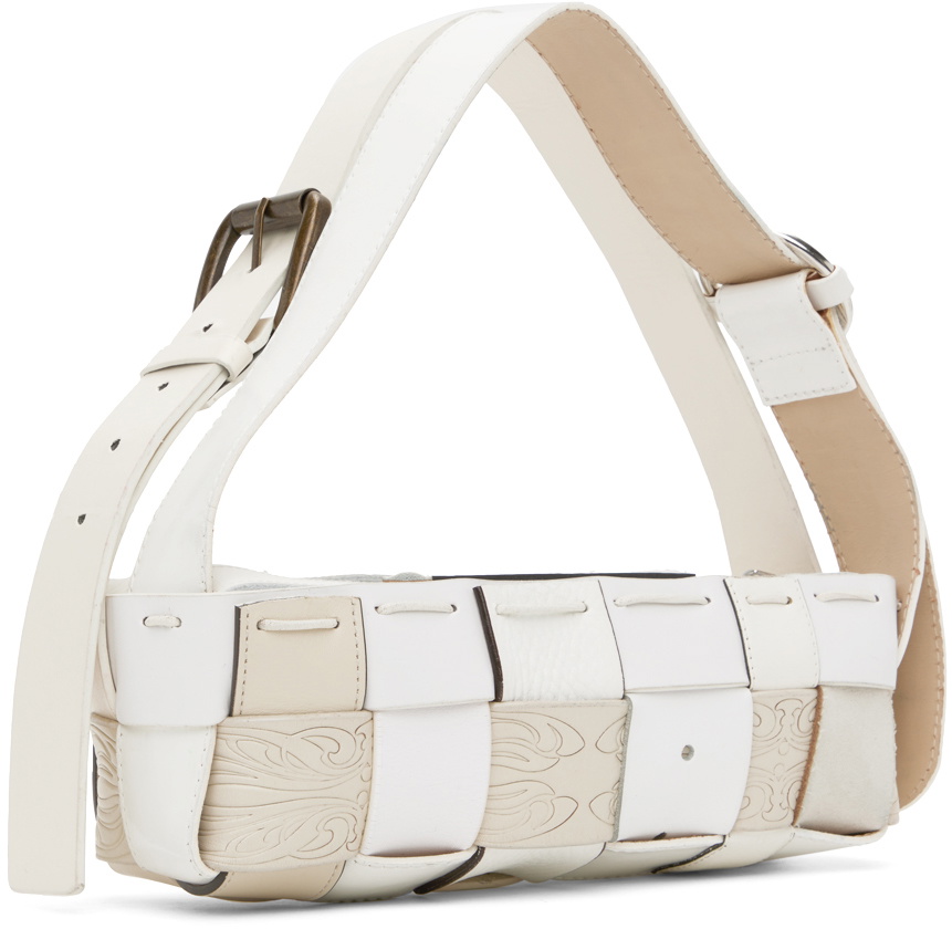 HODAKOVA White Buckle Baguette Bag