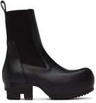 Rick Owens Black Beatle Ballast Chelsea Boots