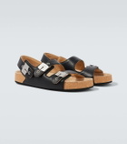 Balenciaga x Scholl leather sandals