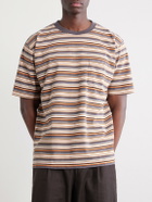 Beams Plus - Striped Cotton-Jersey T-Shirt - Brown
