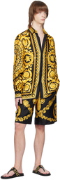 Versace Black Maschera Baroque Shorts