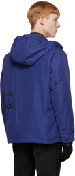 Burberry Blue Horseferry Print Lightweight Hooded Jacket