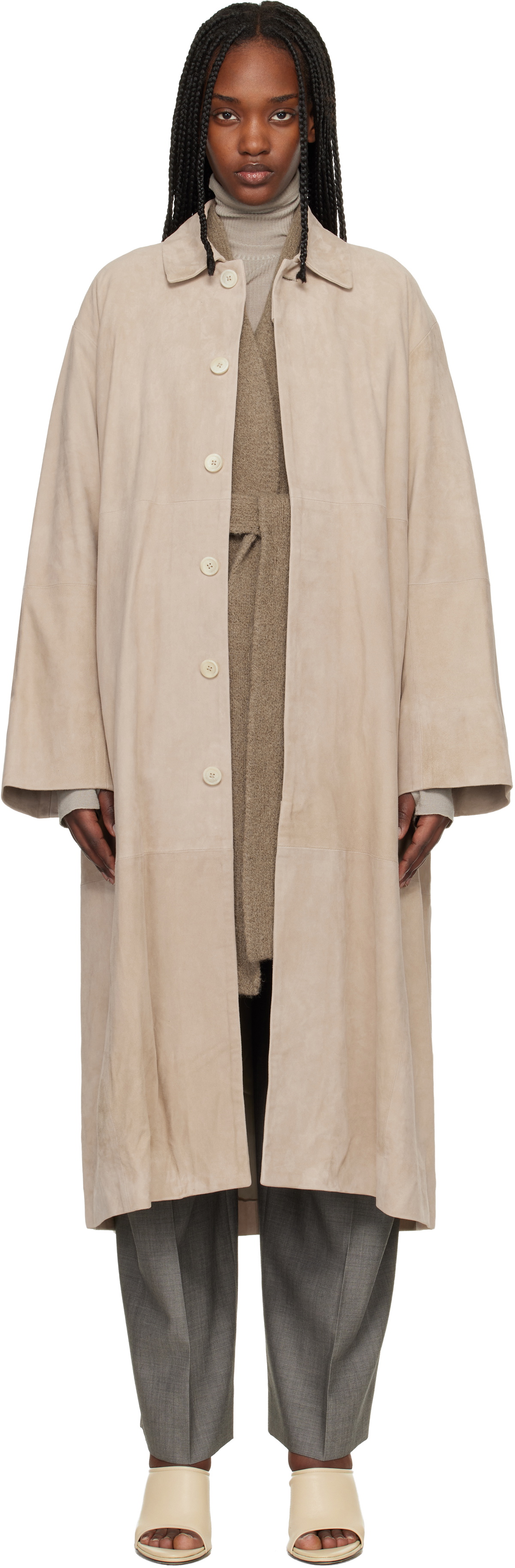 Lauren Manoogian Black Taper Coat Lauren Manoogian