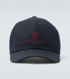 Brunello Cucinelli Embroidered denim baseball cap