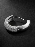 Alex Moss New York - Huggie 14-Karat White Gold Diamond Single Hoop Earring