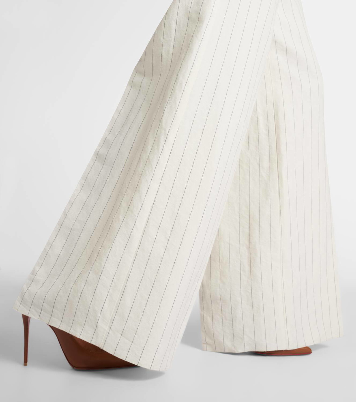 Max Mara Giuliva pinstripe canvas wide-leg pants Max Mara display picture 1