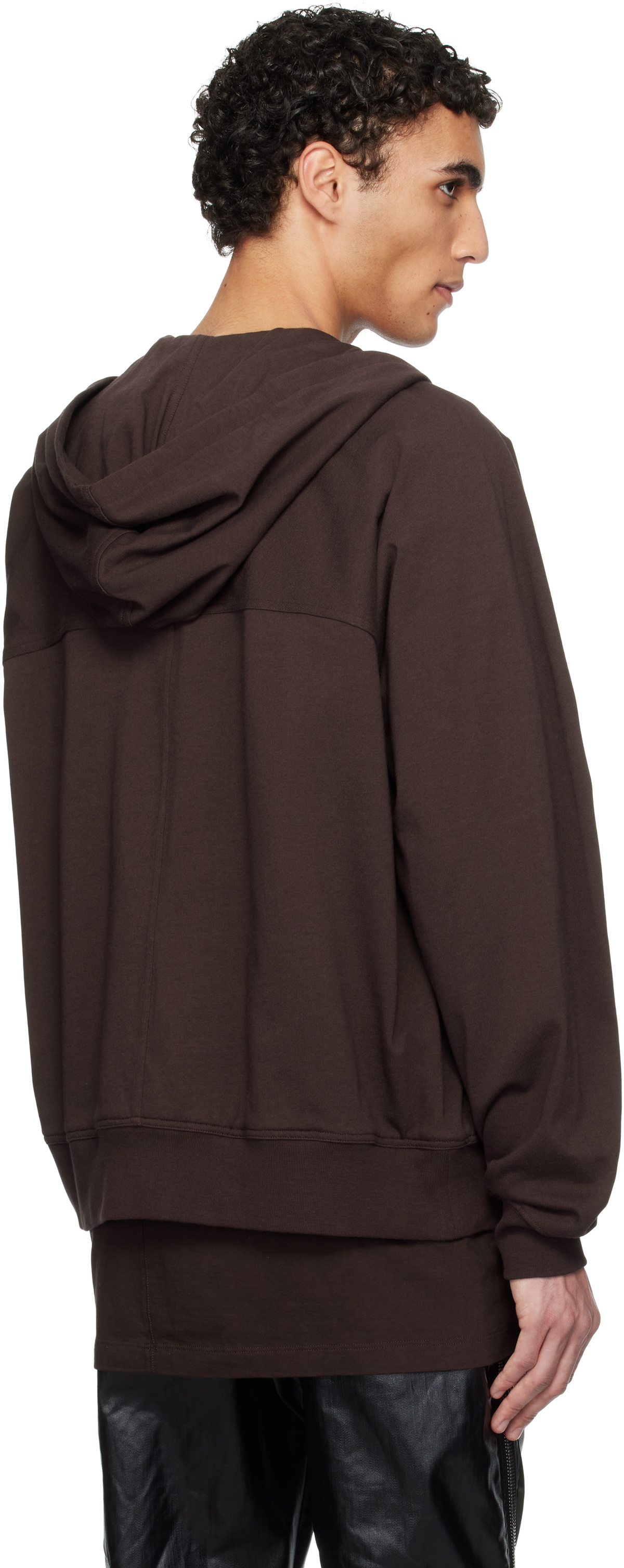 Rick Owens Brown Hollywood Windbreaker Hoodie Rick Owens