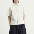 Sage Nation Men's Takeshi Shirt in Ivory Stripe