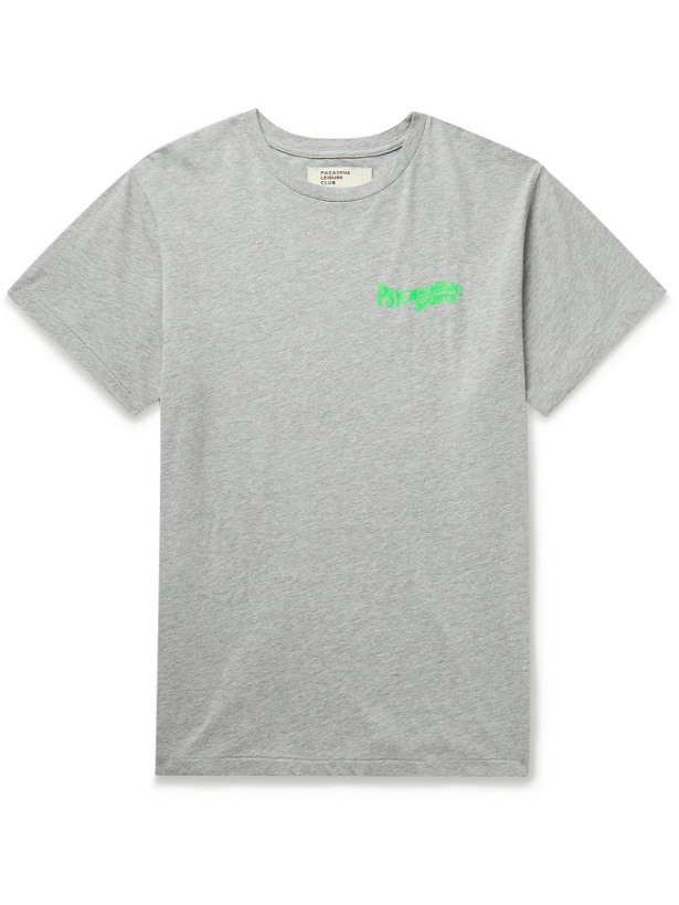 Photo: PASADENA LEISURE CLUB - Psychedelic Sports Printed Cotton-Blend Jersey T-Shirt - Gray - S
