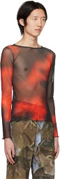 Serapis SSENSE Exclusive Orange & Black Lava Long Sleeve T-Shirt