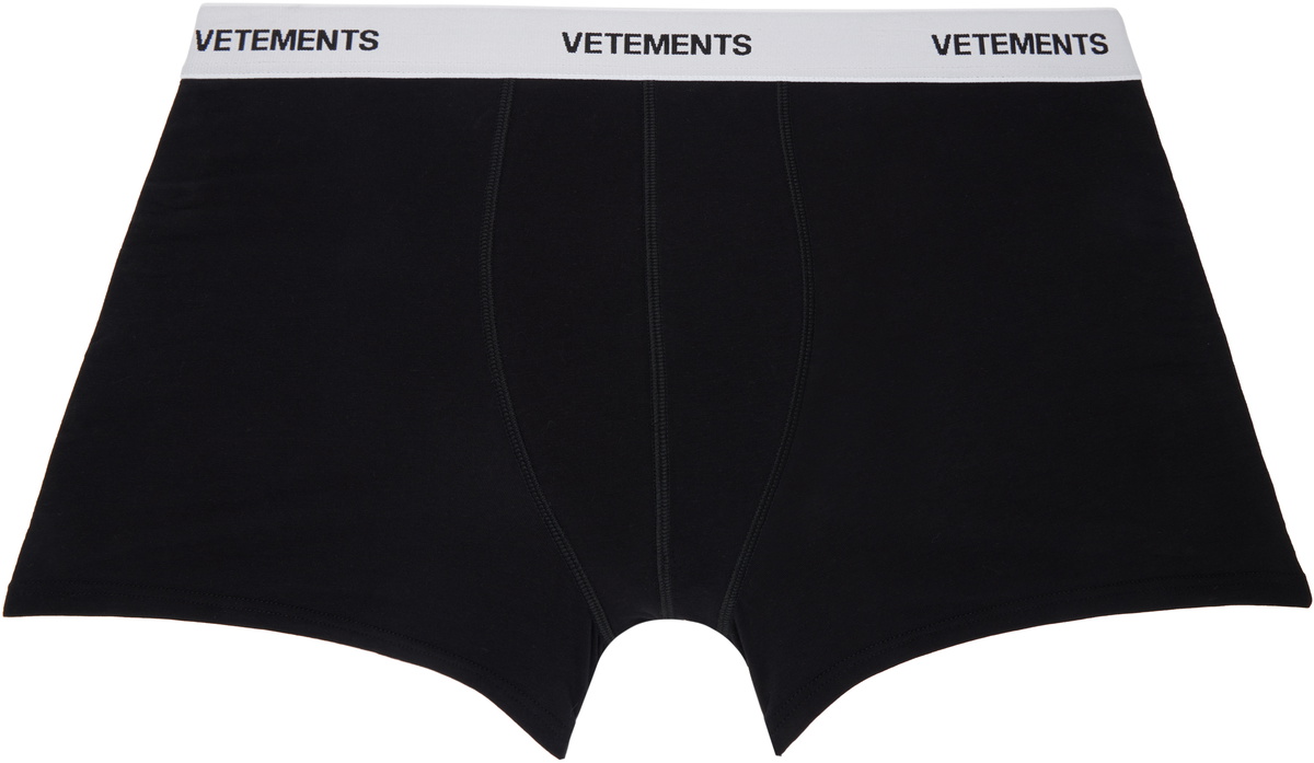 VETEMENTS - Logo-Print Stretch-Cotton Boxers - Black Vetements