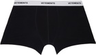 VETEMENTS Black All Over Logo Boxers