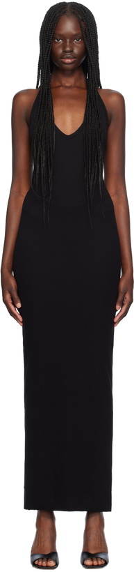 Photo: ÉTERNE Black Halter Maxi Dress