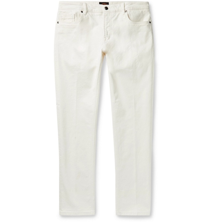 Photo: Tod's - Slim-Fit Stretch-Denim Jeans - White