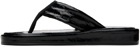 Coperni Black Branded Flip Flops