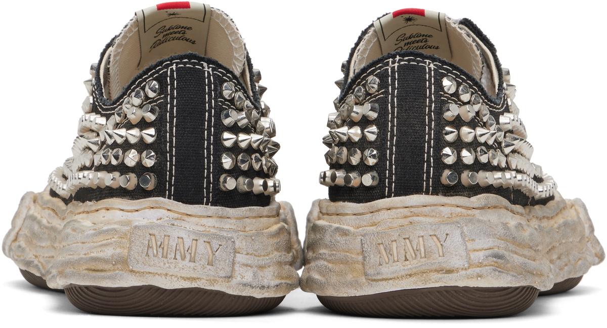Maison MIHARA YASUHIRO Black Peterson23 OG Sole Studded Canvas Low-Top Sneakers