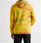 adidas Originals - Logo-Print Tie-Dyed Cotton-Jersey Hoodie - Yellow