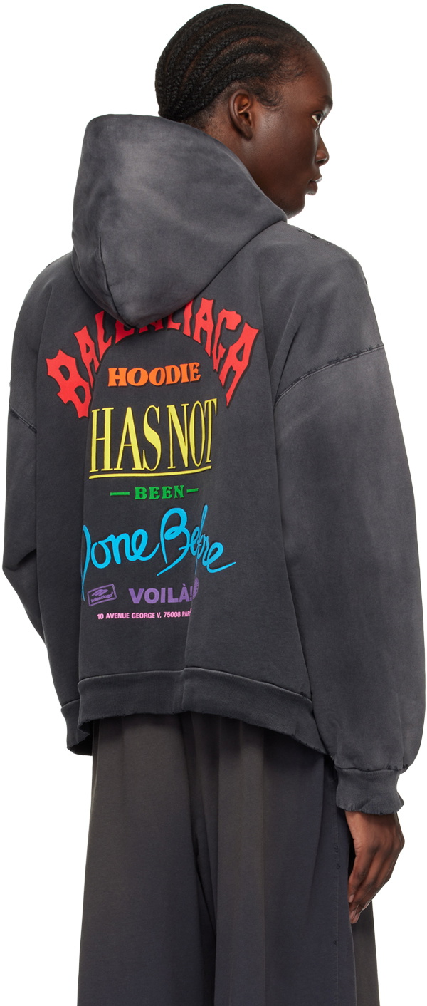 送料込+BALENCIAGA+Not Been Done ジップアップ Hoodie Balenciaga Gray 'Not Been Done' Hoodie Balenciaga
