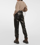 Brunello Cucinelli Mid-rise leather pants