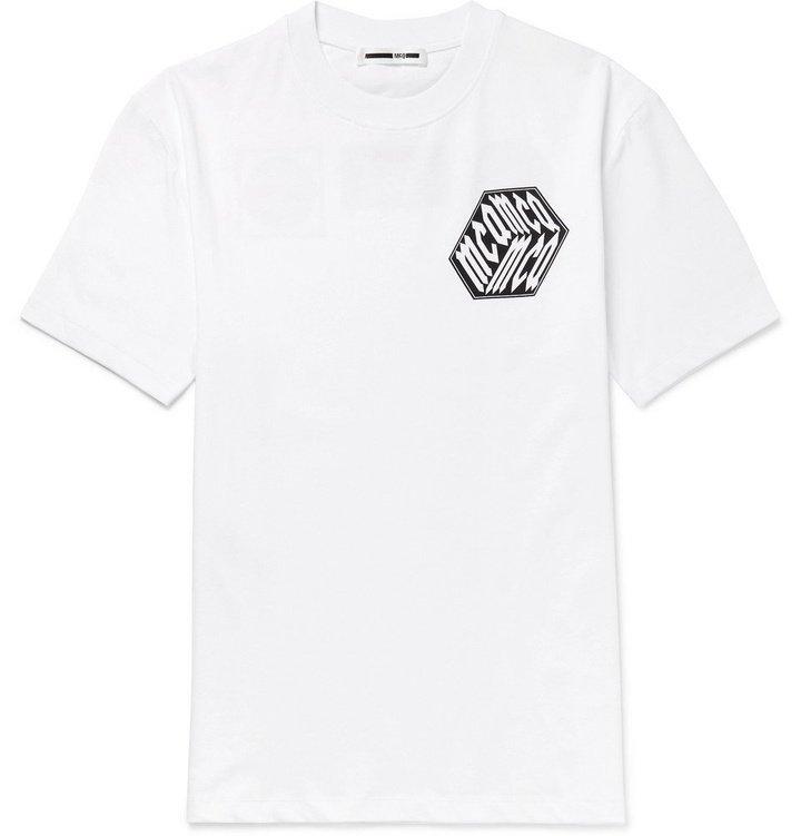 Photo: McQ Alexander McQueen - Printed Cotton-Jersey T-Shirt - Men - White