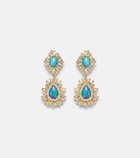 Suzanne Kalan 18kt gold (750/1000) earrings with gemstones