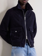 Mr P. - Suede Blouson Jacket - Blue