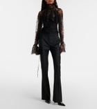 Blumarine Pleated flared pants