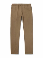 Sunspel - Straight-Leg Cotton and Linen-Blend Drawstring Trousers - Brown
