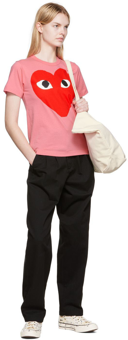 COMME des GARÇONS PLAY Pink Big Heart T-Shirt