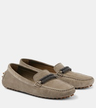 Brunello Cucinelli Monili-embellished suede loafers