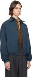 AURALEE Navy Product Dyed Finx Gabardine Swing Jacket