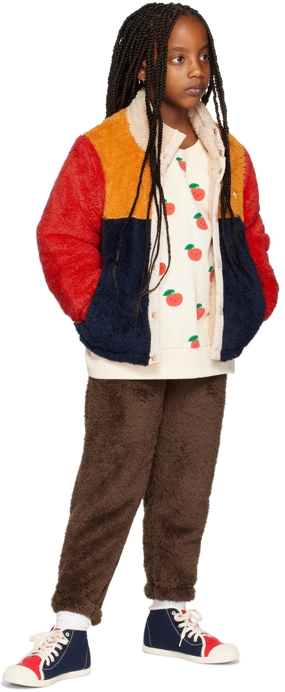 Yellow P. Cock Embroidered Jacket For Kids