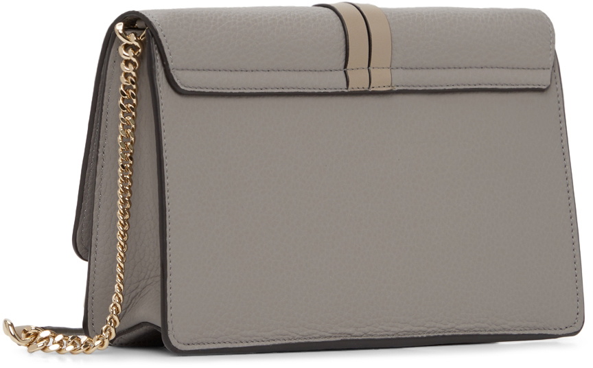 [Chloe ] クロエ Clutch Chloé Grey Chain Alphabet Clutch Chloe