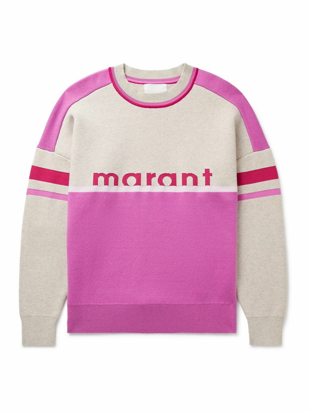 Photo: Isabel Marant - Jacquard-Knit Sweater - Pink