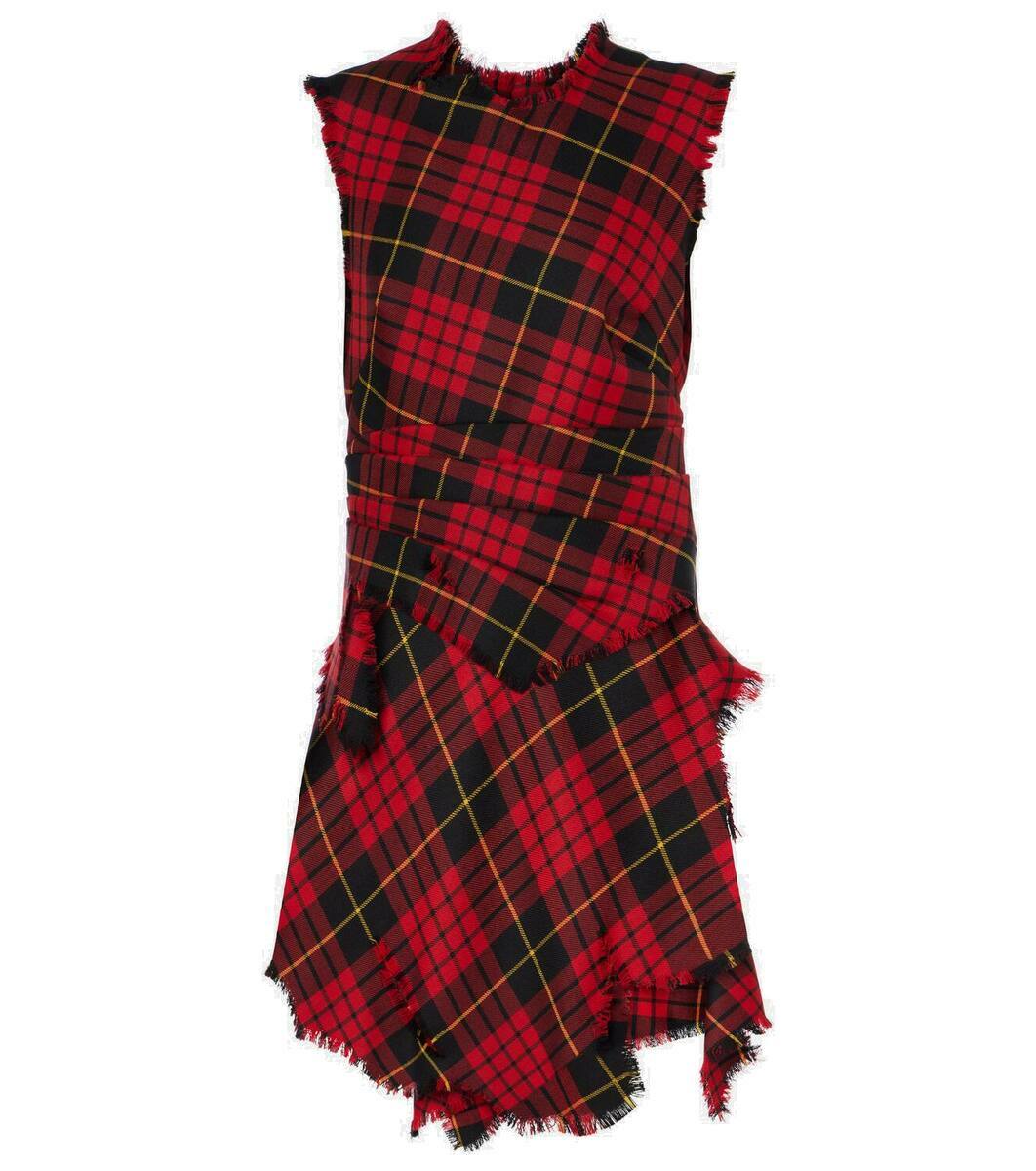 ワンピース ALEXANDER MCQUEEN WOOL MINI DRESS Women's Wool Silk Mini Dress in White | Alexander McQueen US